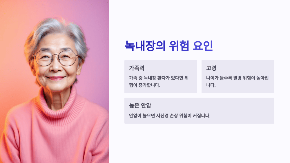 녹내장의 위험 요인