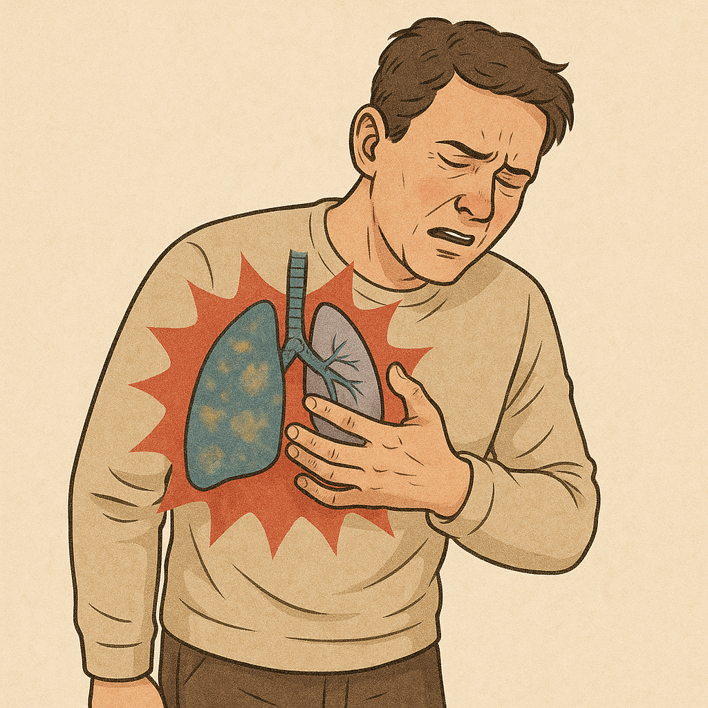 폐렴에 관련된 모습