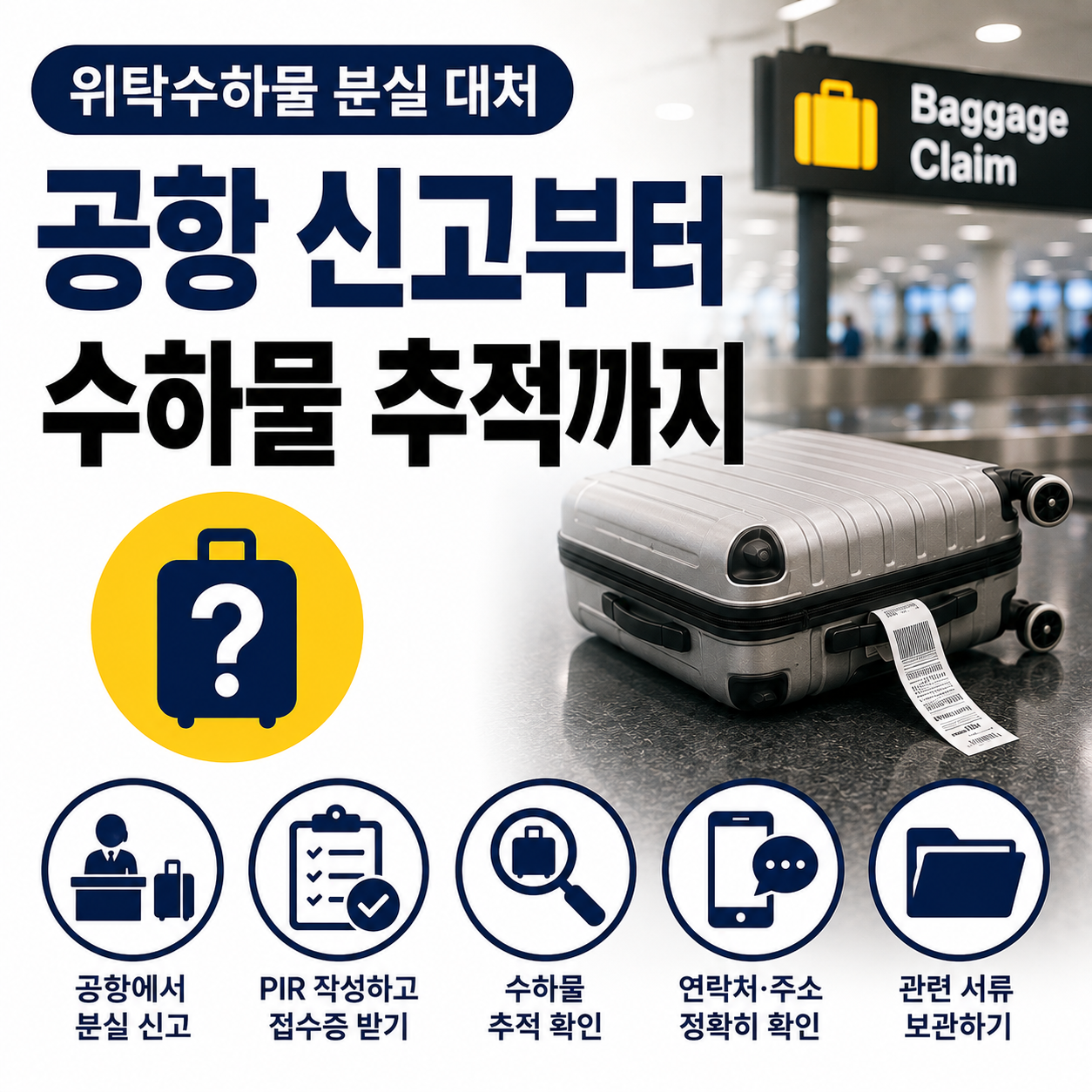 위탁수하물 분실 대처, 공항 신고부터 수하물 추적까지