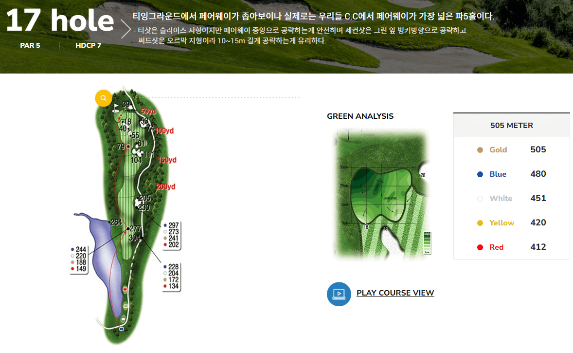 우리들 컨트리클럽 남코스 8