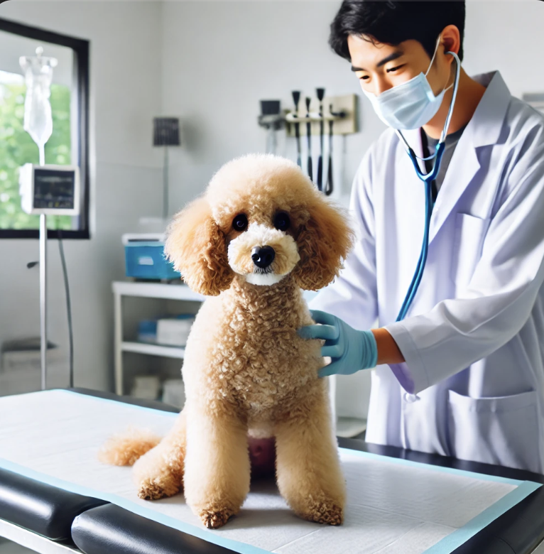 병원에 간 푸들