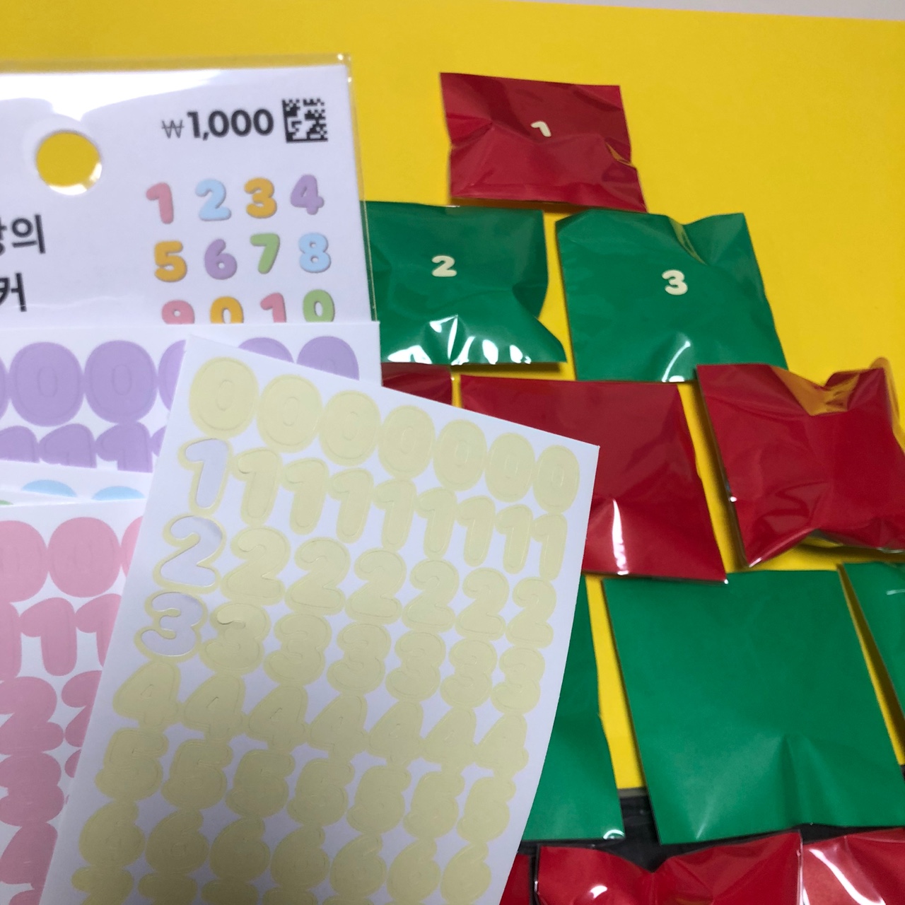 다이소 숫자 스티커