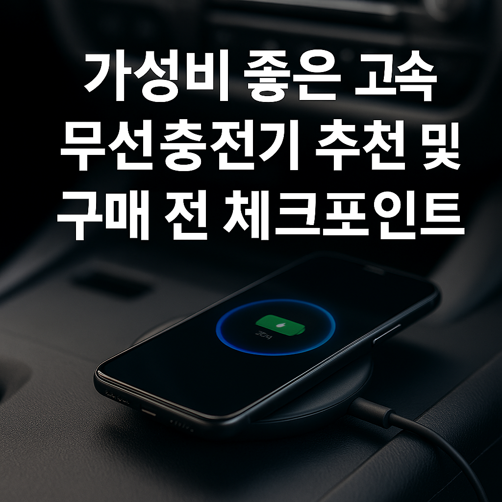 가성비 좋은 고속 무선충전기 추천 및 구매 전 체크포인트