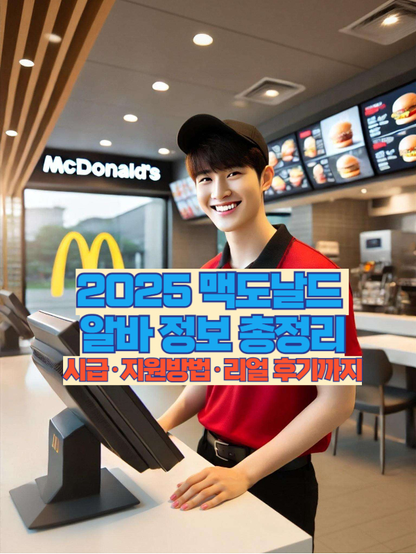 맥도날드 알바생이 미소 짓는 모습