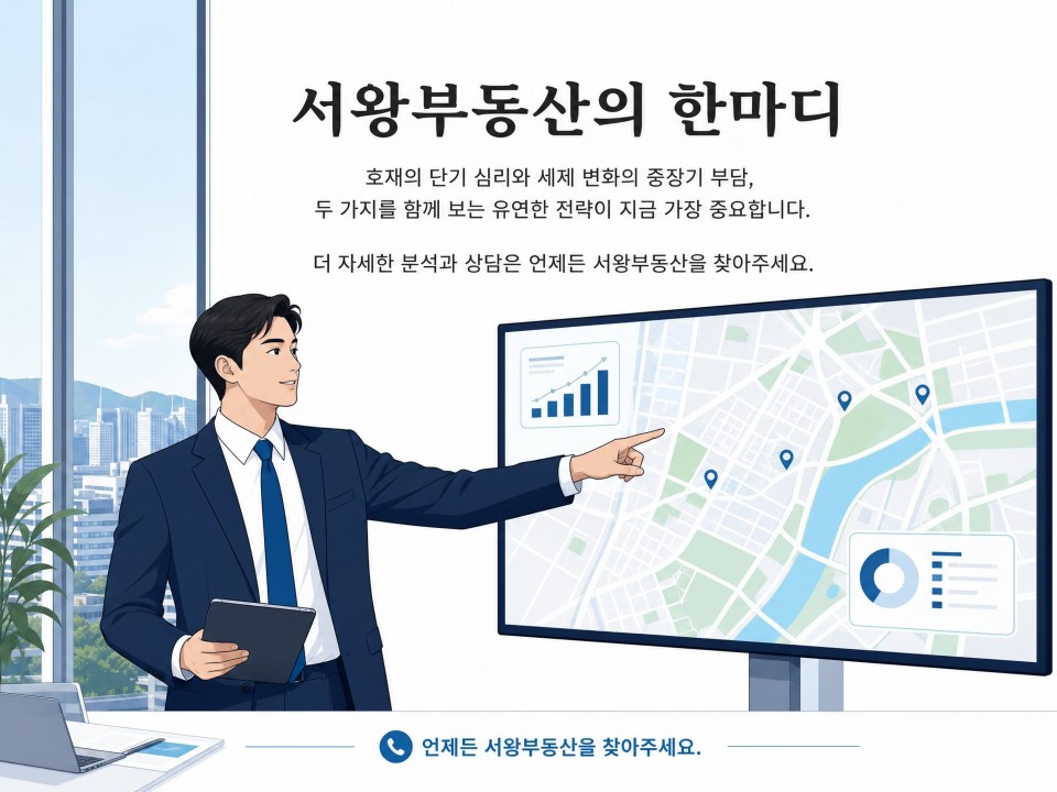 서왕부동산의 한마디