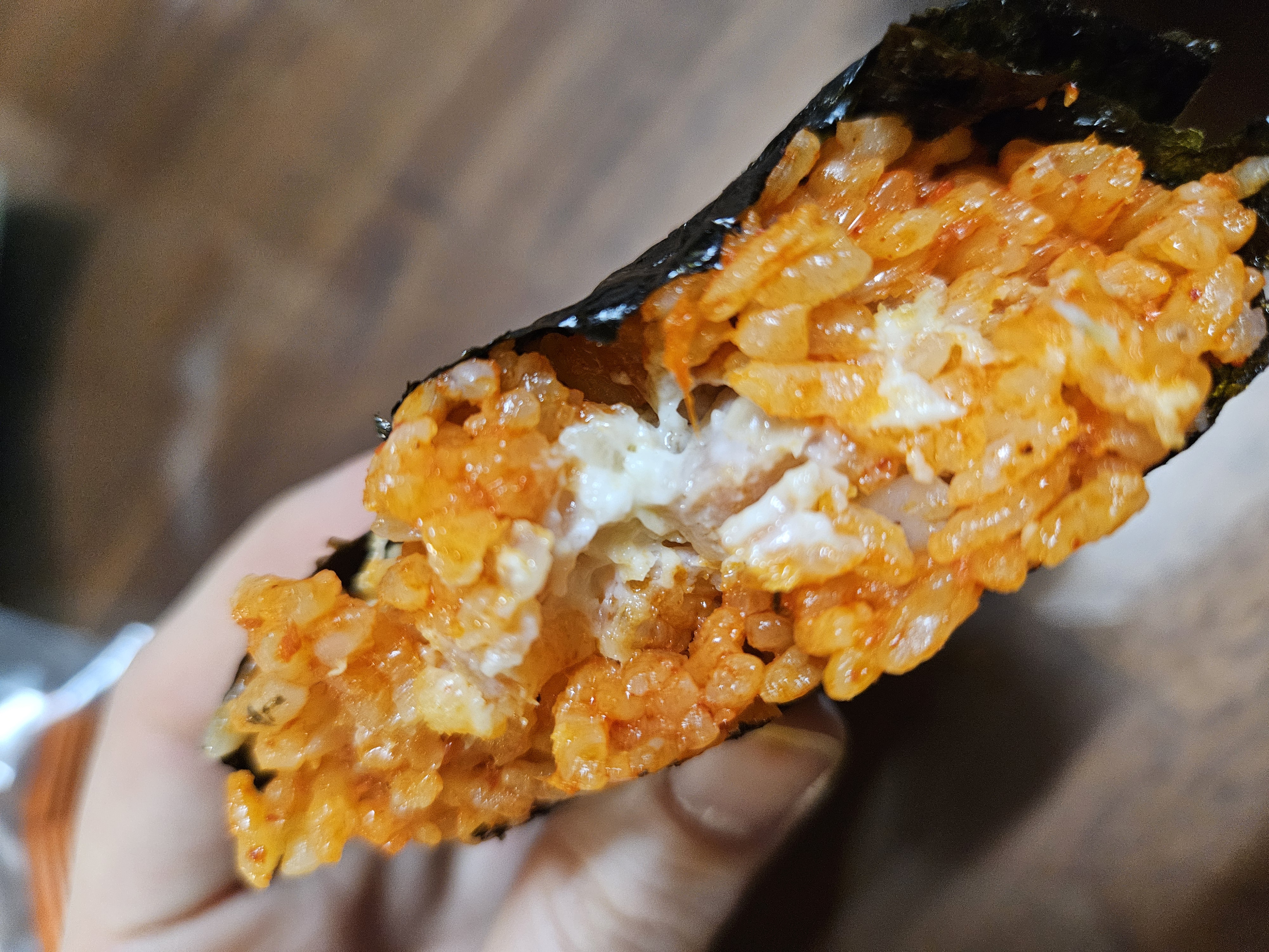 스팸김치볶음 삼각김밥