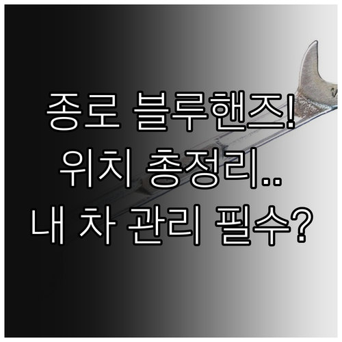 종로구 현대자동차 블루핸즈 서비스 네..