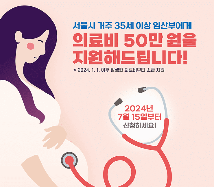 서울시 35세 이상 임산부 산전 의료비 50만원 지원 신청방법, 구비서류