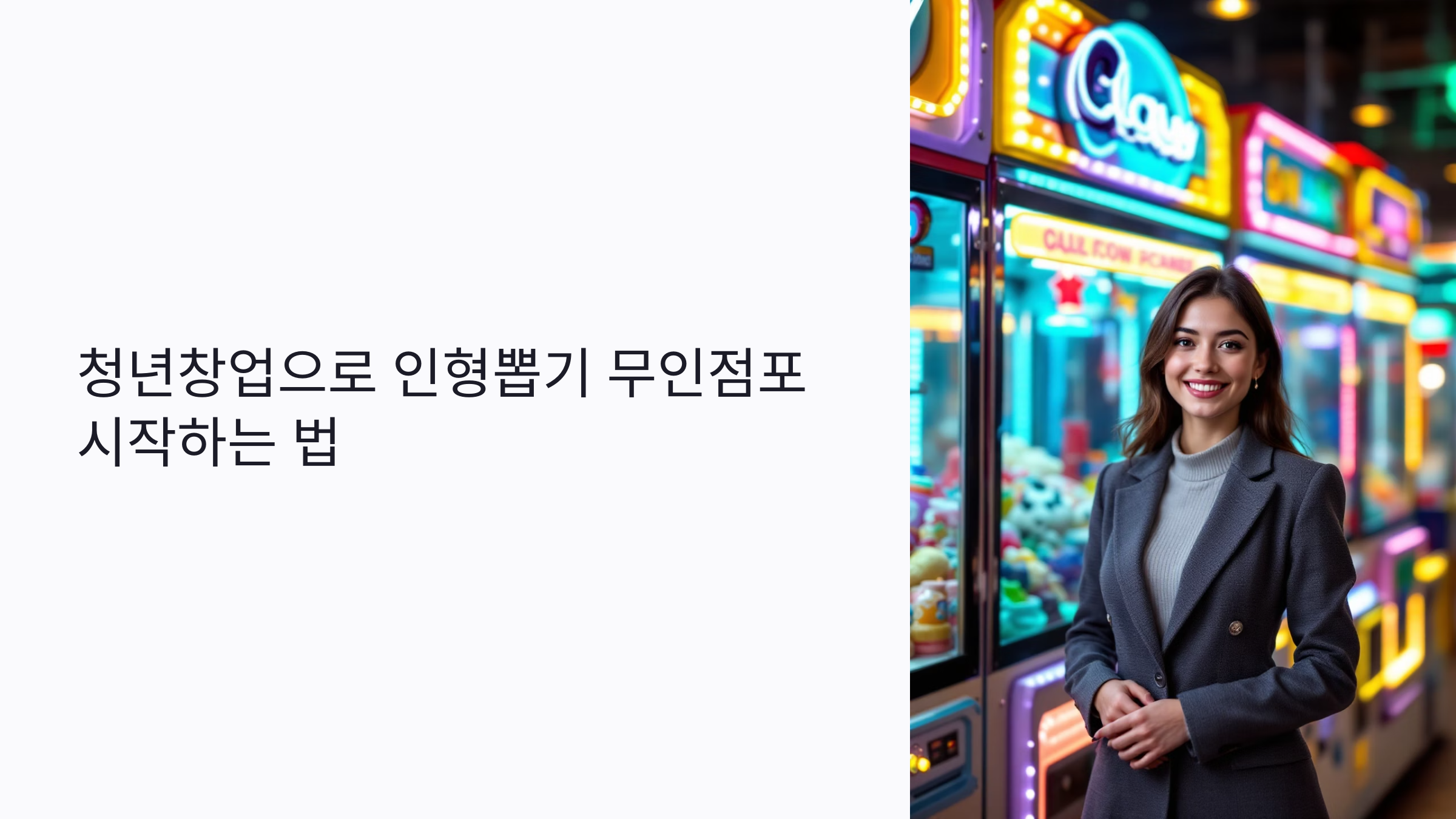 청년창업으로 인형뽑기 무인점포 시작하는 법: 소자본 창업 A to Z