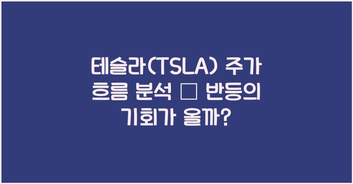 테슬라(TSLA) 주가 흐름