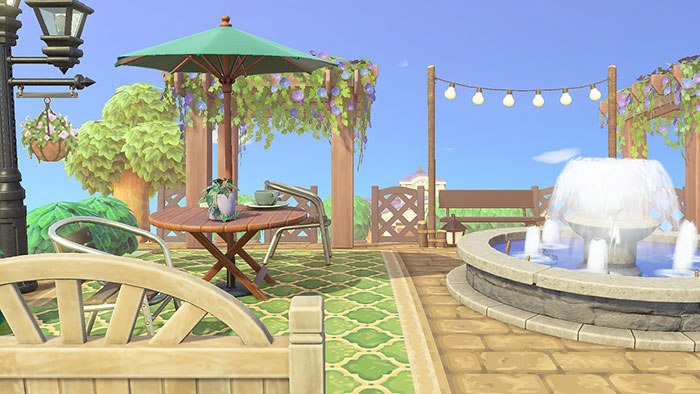 동물의 숲 안내소 광장꾸미기