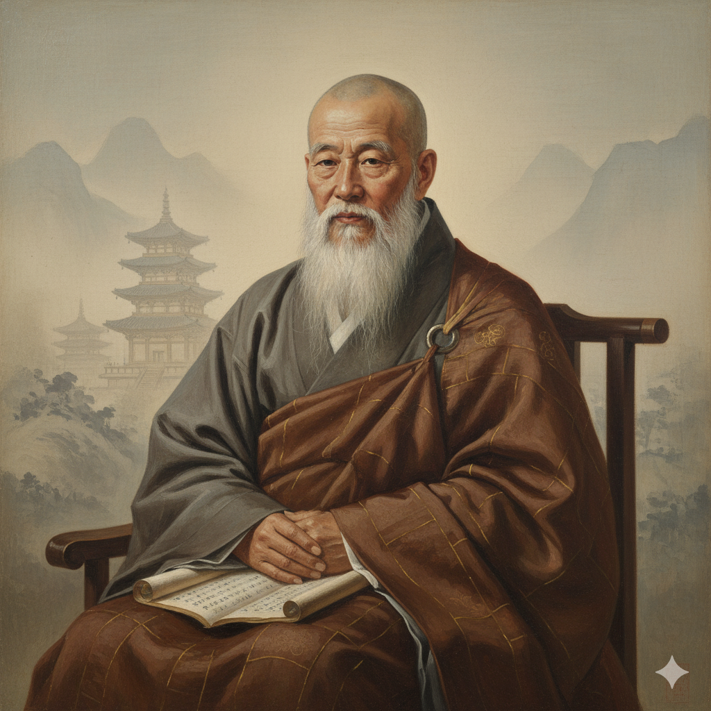 🇰🇷 한국 고승 열전 [1-심화] 자장율사: 구도의 길, 엇갈린 문수보살의 가피
1. 세속을 버리고 구도의 길에 서다

자장율사는 진골 귀족의 아들 '선종랑'으로 태어났습니다. 뭇 귀족 자제들과 달리 세속의 영화에 물들지 않았던 그는, 부모님이 세상을 떠나자 깊은 슬픔 속에서 큰 결심을 합니다. "내가 세상을 버리지 않는다면, 어찌 진리를 따를 수 있으랴."

그는 처와 자식을 떠나 자신의 집과 땅을 내놓아 '원녕사'라는 절을 짓고, 자신은 깊은 산중으로 들어가 수행에 몰두했습니다.

그의 수행은 처절했습니다. 선덕여왕이 나라의 큰 스승으로 그를 불렀으나, 그는 사방에 가시나무를 두르고 천장에 끈을 목에 매달아 졸음을 쫓아가며 수련에만 몰두했습니다. 여왕이 "궁으로 오지 않으면 참형에 처하겠다"고 최후통첩을 보냈을 때, 자장은 이렇게 답했습니다.

"계율을 어기고 사느니, 차라리 지키다 죽는 것이 불자의 도리이옵니다."

그의 굳건한 서원에 감복한 여왕은 마침내 그의 뜻을 받아들였고, 자장은 더 큰 깨달음을 찾아 당나라 유학길에 오릅니다.

2. 문수보살의 첫 번째 가피

자장은 문수보살의 성지인 중국 청량산에서 수개월간 간절히 기도했습니다. 그 정성이 하늘에 닿아, 꿈속에서 문수보살을 친견하고 범어(梵語)로 된 게송을 받습니다.

꿈에서 깨어났으나 그 뜻을 알 수 없었던 그에게, 홀연히 붉은 가사를 입은 노승이 나타났습니다. 노승은 게송을 해석해 주며, 석가세존이 쓰시던 가사(袈裟)와 진신사리, 불두골을 자장에게 건네주곤 사라졌습니다. 이는 자장이 받은 첫 번째 '가피'이자, 신라 불교의 운명을 바꿀 성물이었습니다.

3. 신라의 기둥을 세우다

이 성보들을 품고 귀국하자 백성들은 "부처님이 돌아오셨다"며 환호했습니다. 선덕여왕은 그를 '대국통(大國統)'으로 임명했습니다.

당시 신라는 백제와 고구려의 침략으로 혼란스러웠습니다. 자장은 여왕에게 고했습니다. "불법을 수호할 기둥이 있어야 합니다. 상징이 없는 믿음은 오래가지 못합니다."

그는 신라를 위협하던 9개국을 부처님의 힘으로 누르겠다는 서원을 담아 황룡사 9층 목탑 건립을 건의했습니다. 또한 당나라에서 모셔온 부처님의 진신사리는 통도사 금강계단에 봉안하여, 이 땅을 영원한 '불보사찰(佛寶寺刹)'로 만들었습니다.

4. 마지막 시험: "아직도 멀었다"

자장은 나라의 기둥을 세우고 불법을 널리 폈으나, 그의 마음속에는 단 하나의 갈증이 남아있었습니다.

"나는 아직 문수보살의 진신(眞身, 참모습)을 친견하지 못했노라."

그는 모든 것을 내려놓고 다시 구도자가 되어 신라의 오대산으로 향했습니다. 그러던 어느 날, 꿈에 한 노스님이 나타나 "내일 대송정(태백산)에서 그대를 기다리겠다"고 일렀습니다.

자장은 한달음에 대송정으로 향했지만, 밤이 깊도록 아무도 오지 않았습니다. 절망 속에 암자를 짓고 기다리기를 수개월. 드디어 한 승려가 찾아왔습니다.

그러나 그는 빛나는 보살이 아니었습니다. 거지처럼 해진 두루마기를 입고 삼태기를 멘 남루한 노승이었습니다. 노승이 "자장을 만나러 왔소"라고 하자, 제자들은 그를 막아섰고 자장 또한 무심하게 그를 지나쳤습니다.

바로 그 순간, 노승은 "아직도 멀었다"는 한마디를 남기고 삼태기를 엎었습니다. 그 안에서 한 마리 강아지가 나오더니, 순식간에 빛나는 사자보좌(獅子座)로 변했습니다.

노승은 문수보살의 본래 모습으로 그 사자보좌를 타고 하늘로 날아올랐습니다.

5. 구도자의 마지막 길

"문수보살이셨다! 나는 또다시 그를 알아보지 못했노라!"

자장은 허겁지겁 빛을 쫓아 달려갔습니다. 하지만 칡넝쿨 우거진 고갯마루에 다다랐을 때 빛은 이미 사라진 뒤였습니다.

자장은 그 자리(훗날의 정암사)에 멈춰 서서 자신의 어리석음을 깊이 통탄했습니다. 그는 자신의 길이 여기까지임을 깨닫고, 마지막까지 문을 두드린 구도자의 모습 그대로 그곳에서 생을 마감했습니다.

💡 오늘 우리를 위한 메시지
불자 여러분, 자장율사는 문수보살을 만나지 못했을까요?

아닙니다. 그는 세 번이나 문수보살을 만났습니다. 청량산의 꿈속에서 빛나는 모습으로 만났고, 당나라에서 신비한 노승의 모습으로 만났으며, 마지막으로 태백산에서 남루한 거지의 모습으로 만났습니다.

자장율사의 마지막 이야기는 오늘 우리에게 가장 중요한 가르침을 줍니다. 부처님의 가피와 깨달음은 때로 빛나는 이적(異蹟)으로 오기도 하지만, 더 큰 진리는 가장 평범하고 보잘것없는 모습으로 우리 곁을 찾아온다는 것입니다.

우리가 일상에서 마주치는 사람들, 사소한 인연들 속에 문수보살의 가피가 숨어있을지 모릅니다. 오늘 하루, 만나는 모든 인연을 부처님처럼 귀하게 여기는 복덕을 쌓으시길 바랍니다.

부처님의 가피가 불자님의 가정에 늘 함께하시길 축원합니다.

성불하십시오.