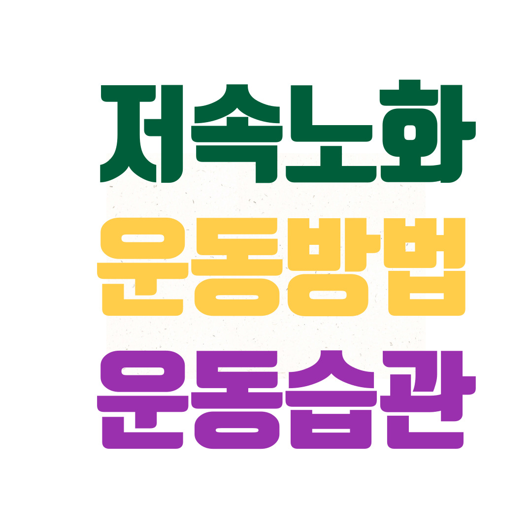 저속노화운동방법