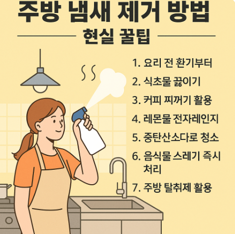 주방 냄새 제거 방법