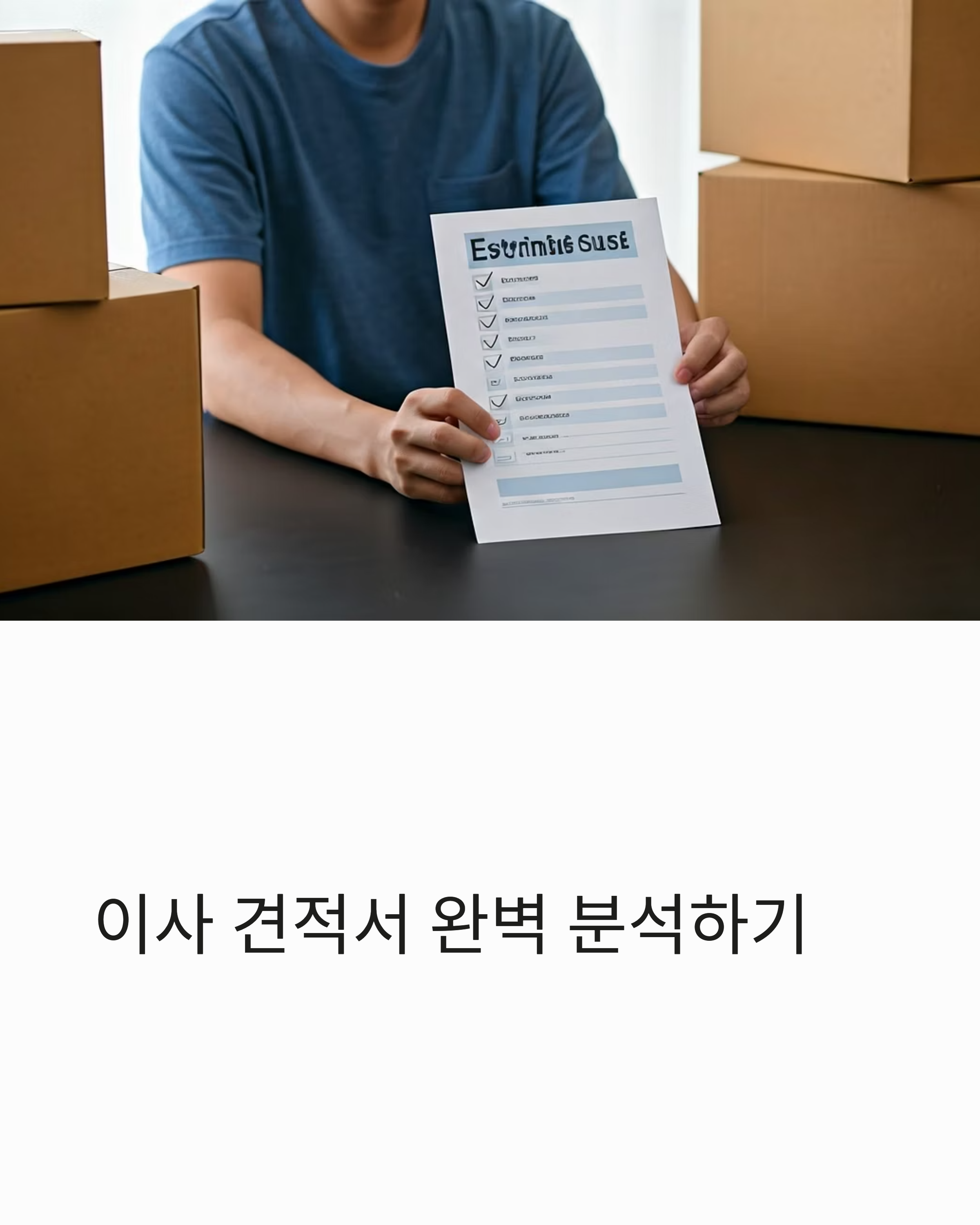 이사견적서 완벽 분석