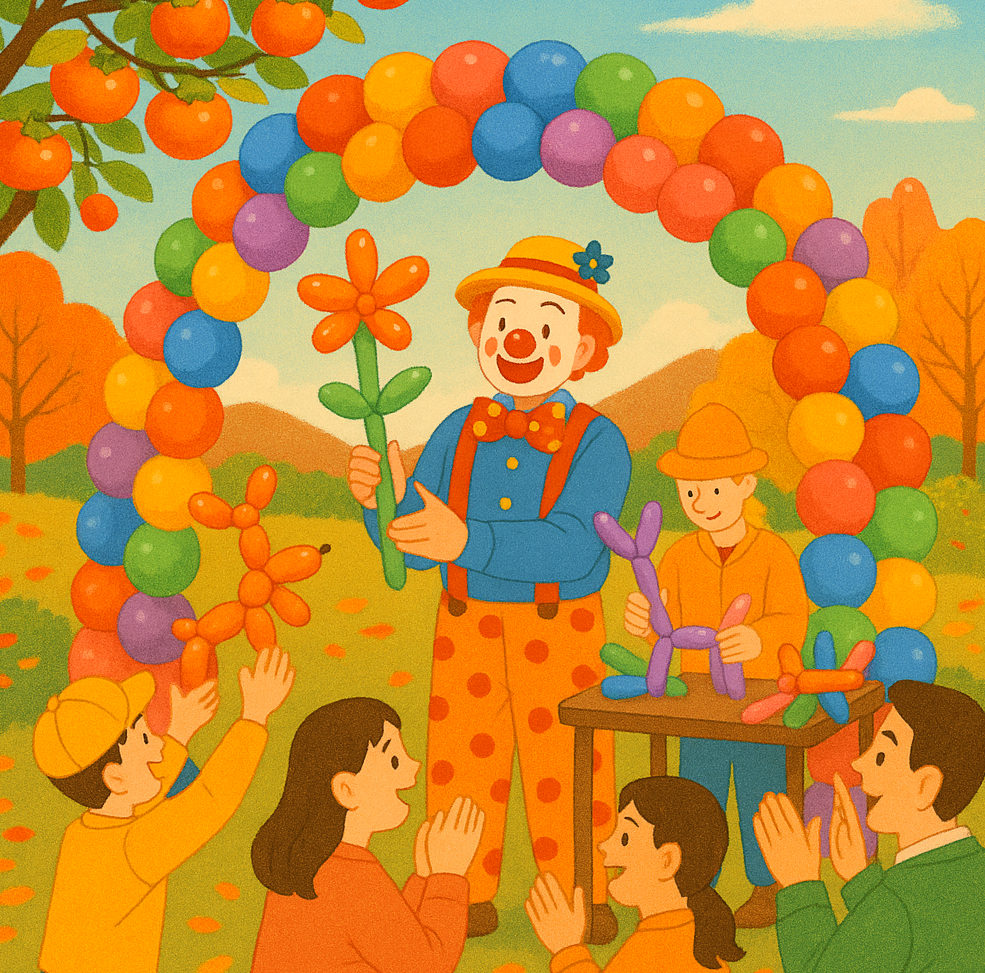 청도의 반시 축제 풍선놀이 이미지