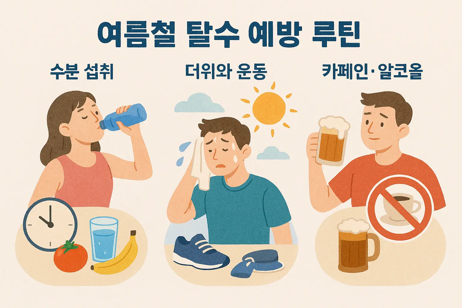 여름철 탈수 예방 생활 루틴