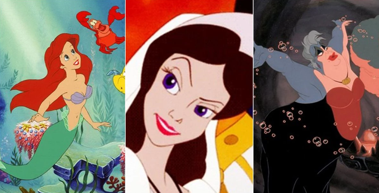 애니메이션 인어공주 에리얼 바네사 우르슬라 디즈니
