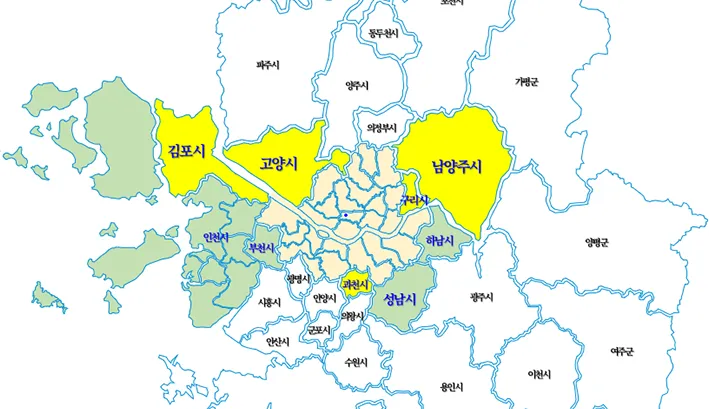 서울 외 지역 기후동행카드 이용 가능 도시철도 구간