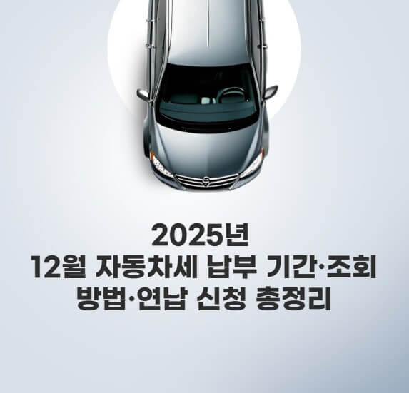 12월 자동차세 납부 연납