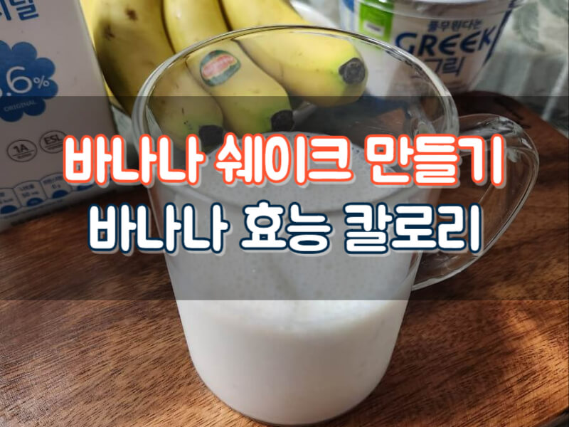 바나나쉐이크 만들기 다이어트 요거트 스무디 바나나 효능 칼로리