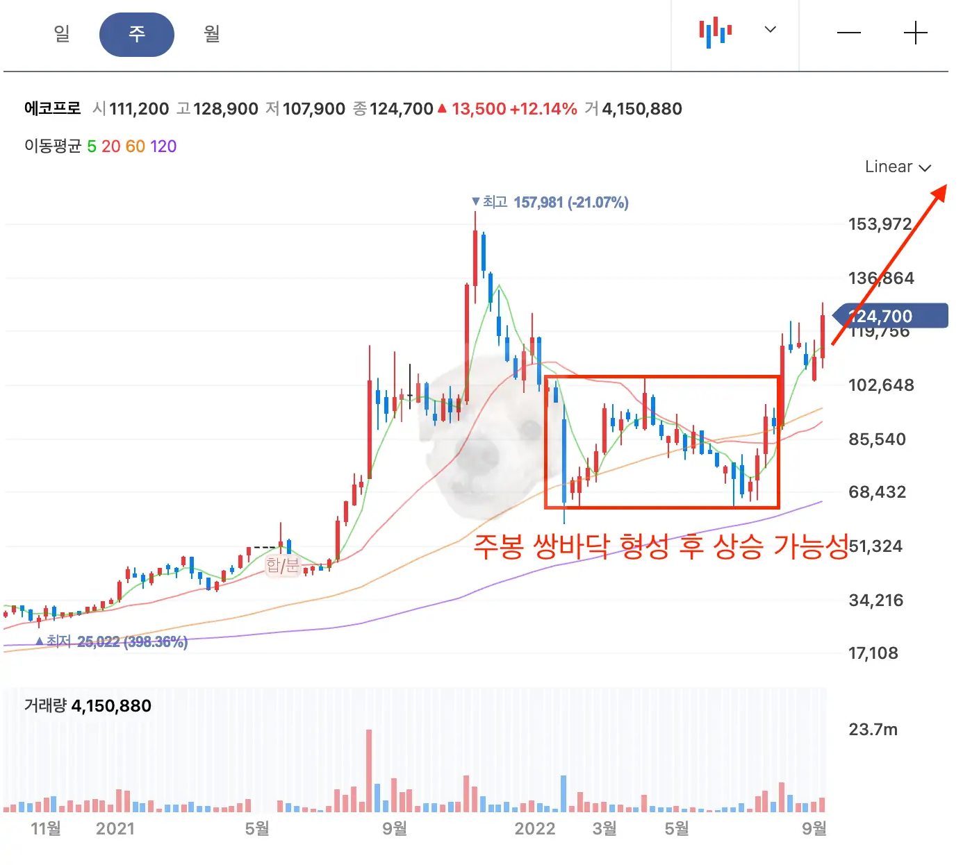 에코프로 차트