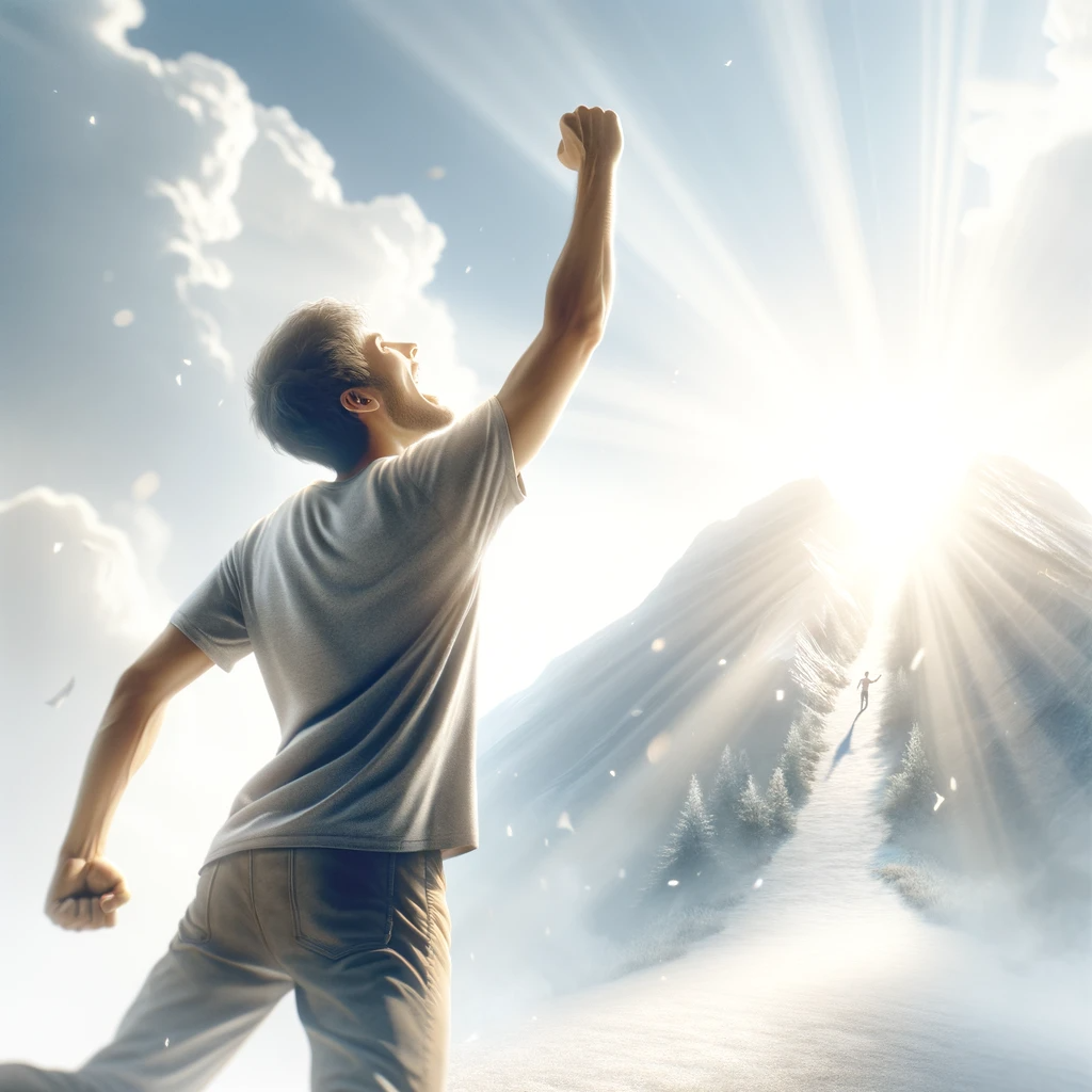 목표를 달성하여 얻은 성취감.