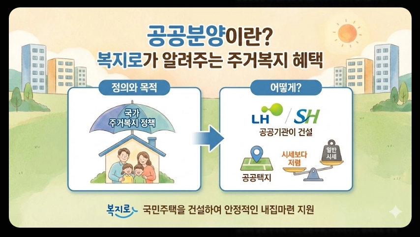 공공분양 청약조건 신청방법 혜택3분확인