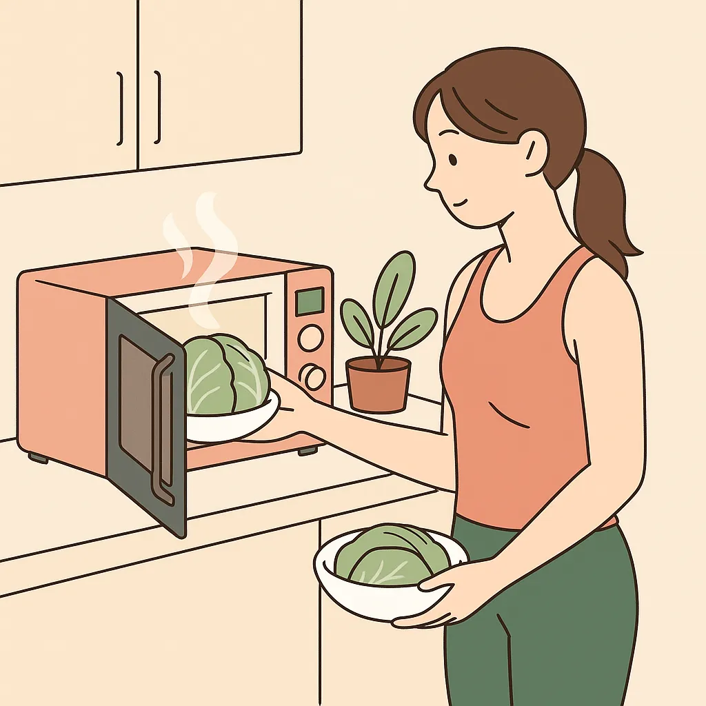 다이어트의 필수템! 전자레인지로 양배추 찌는 초간단 레시피