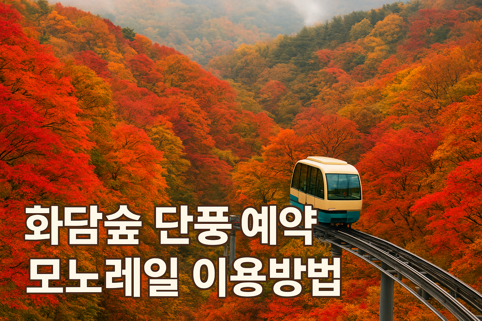 2025 화담숲 단풍 예약 모노레일까지 완벽 가이드