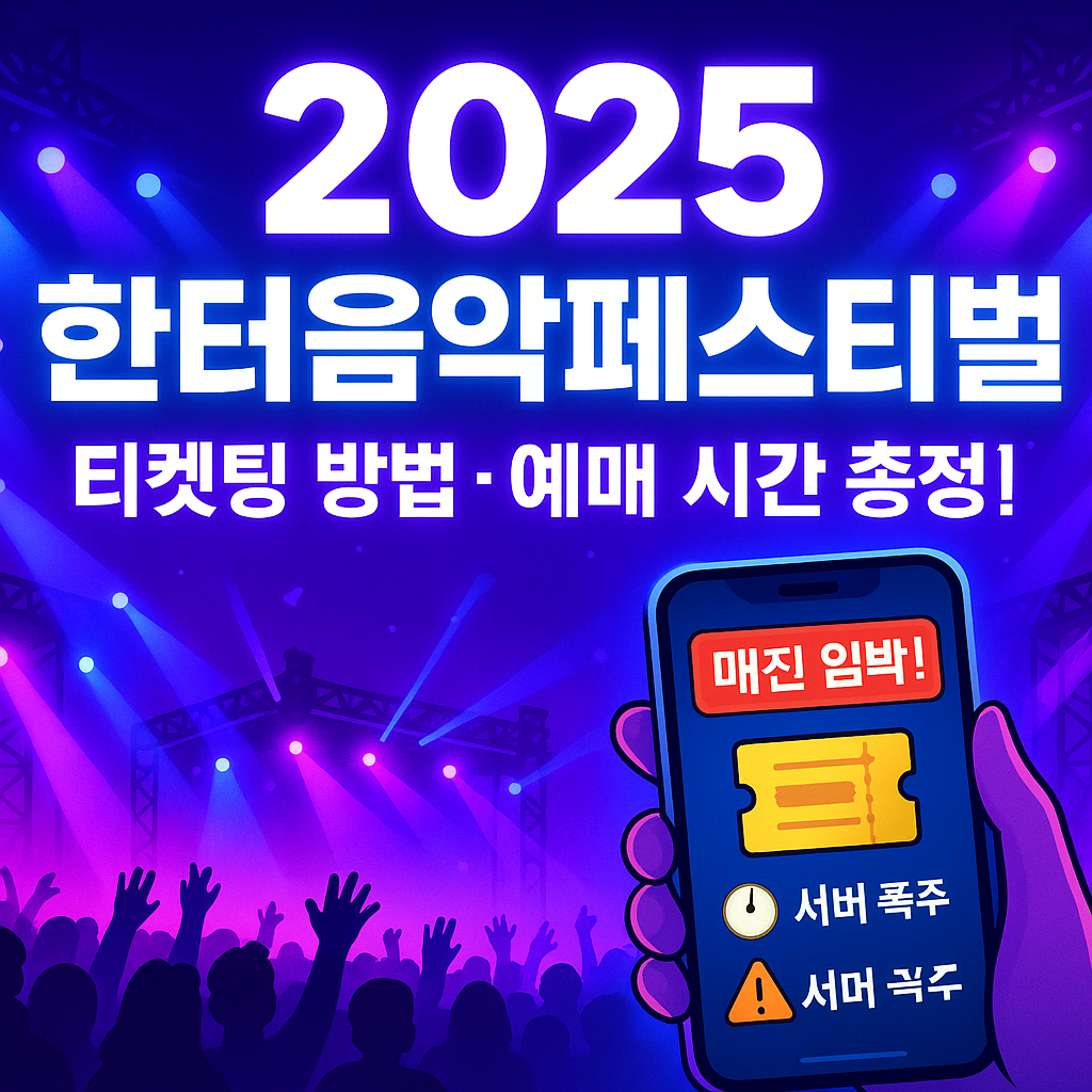 2025 한터음악페스티벌 티켓팅 방법 · 예매 시간 총정리