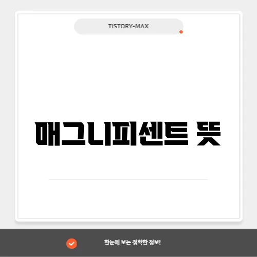 매그니피센트 뜻