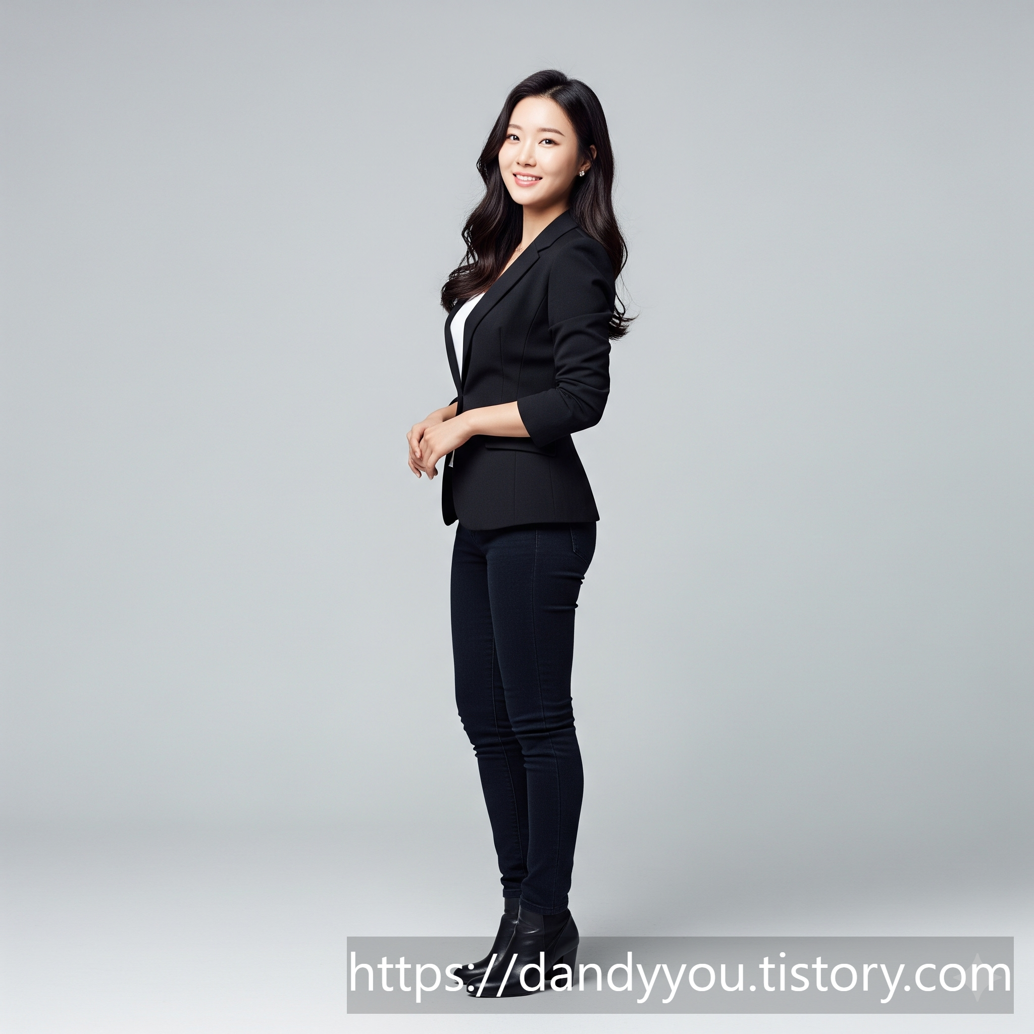 블랙재킷 스타일 연출 패션 뷰티 코디