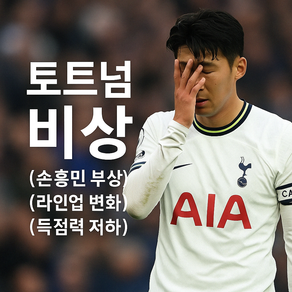토트넘 비상 (손흥민 부상, 라인업 변화, 득점력 저하)