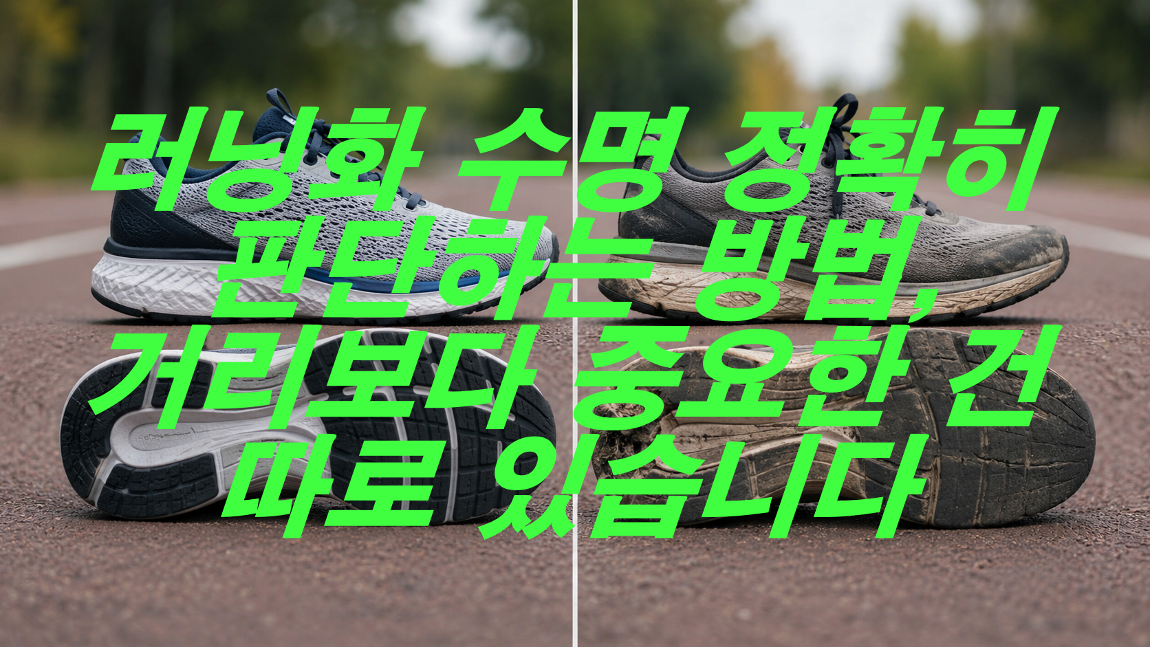 러닝화 수명 정확히 판단하는 방법, 거리보다 중요한 건 따로 있습니다