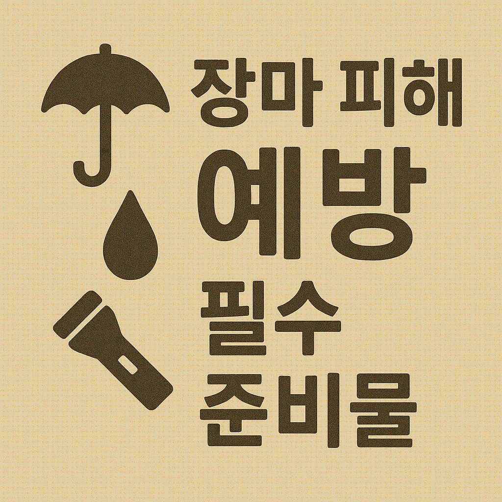 장마철 피해 예방 필수 준비물