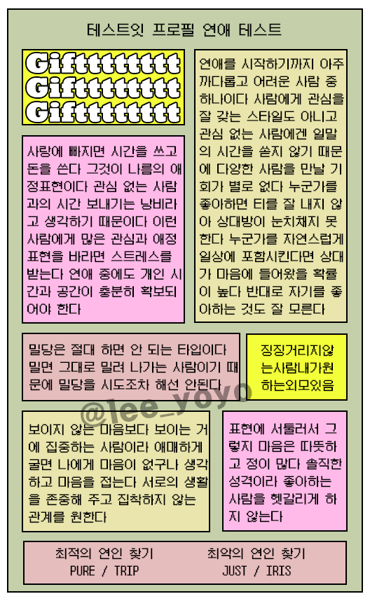 테스트잇 프로필 연애 테스트