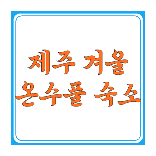 제주 겨울 온수풀 숙소 어디로 예약해야할까?