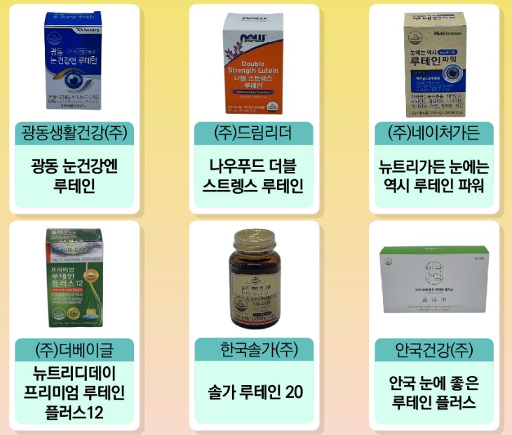 [루테인 추천] 루테인 단일성분 제품 성분 및 가격 비교