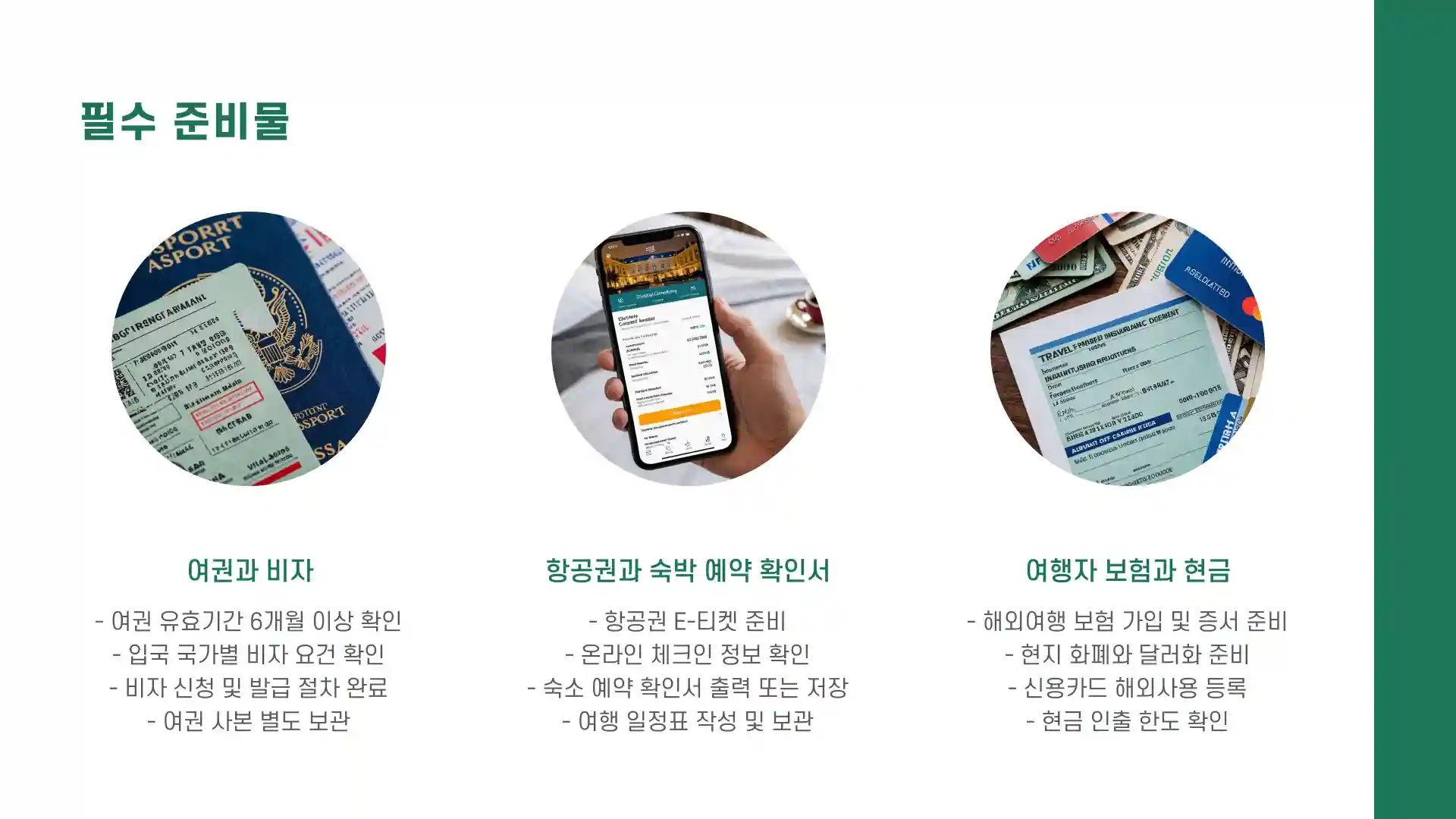 해외 여행 준비물 체크리스트