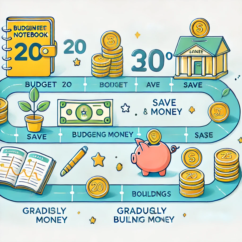 20~30대의 가계부작성 및 지출을 아껴 자산을 관리하는 로드맵을 설명하는 사진