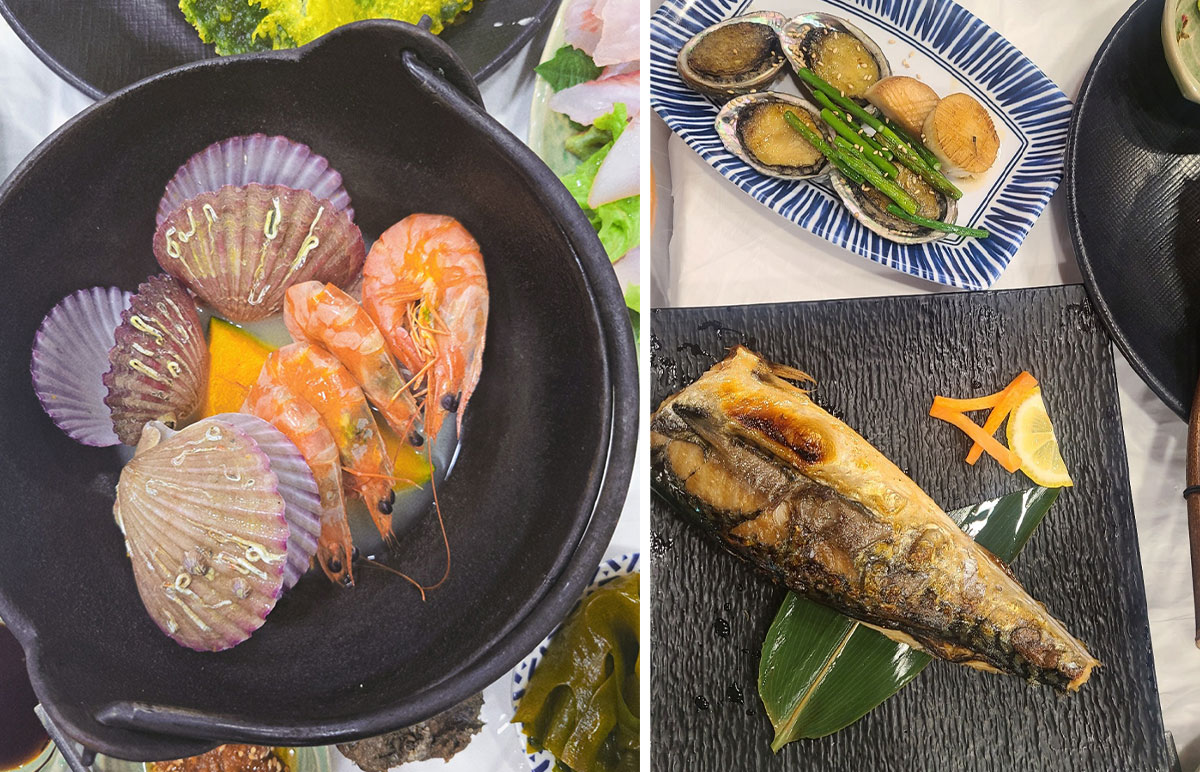 제주 다미진 횟집 기본상차림