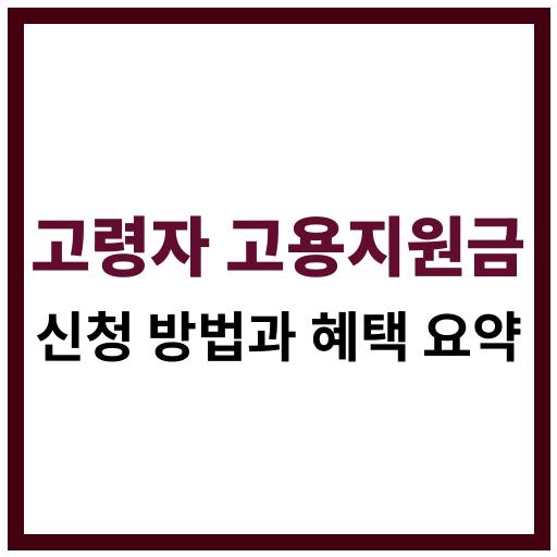 고령자 고용을 장려하기 위한 정부지원금 제도와 신청 절차 안내