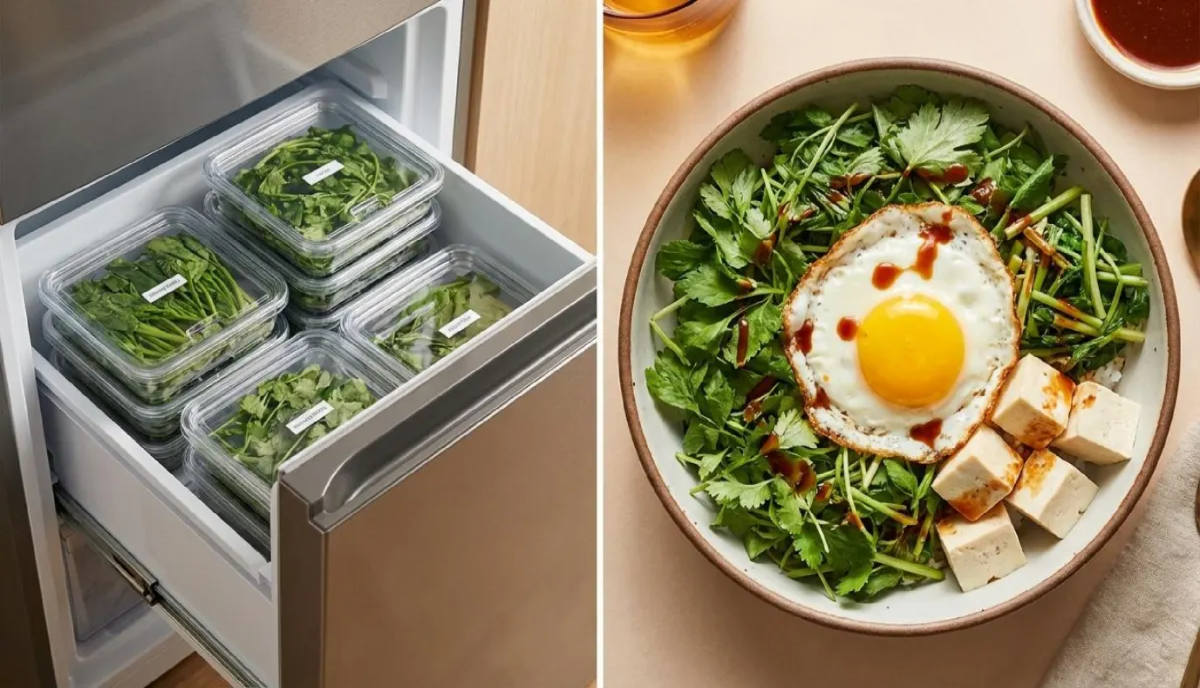 봄나물 올바른 냉동 보관법 및 생식 가능 여부그래픽