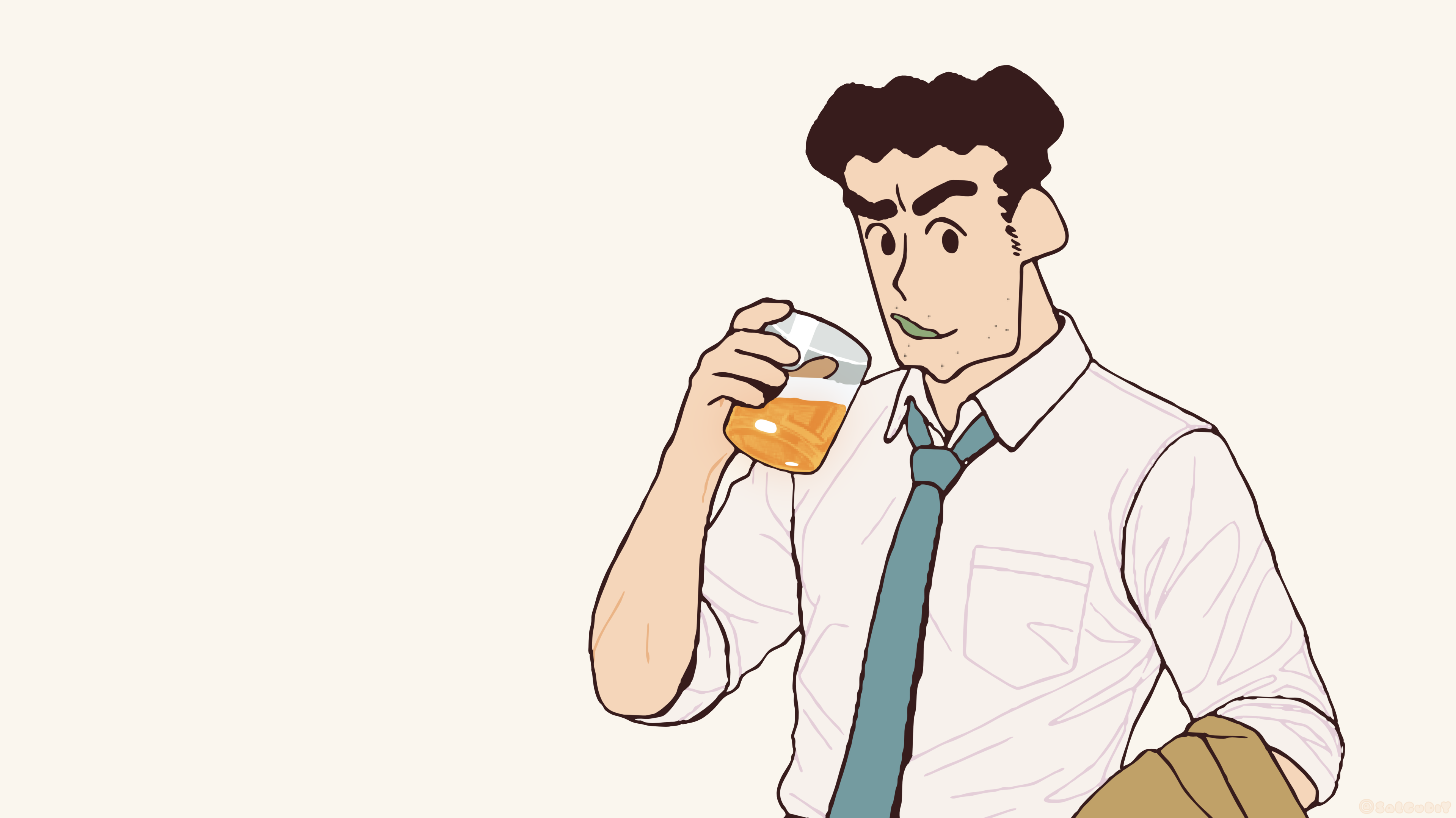 짱구 아빠 신형만 팬아트 데스크탑 배경화면