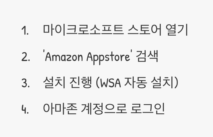 1단계: &amp;#39;아마존 앱스토어&amp;#39;라는 공식 통로