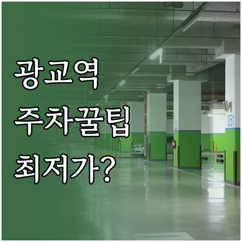 광교역 방문 시 유용한 주차장 요금 ..