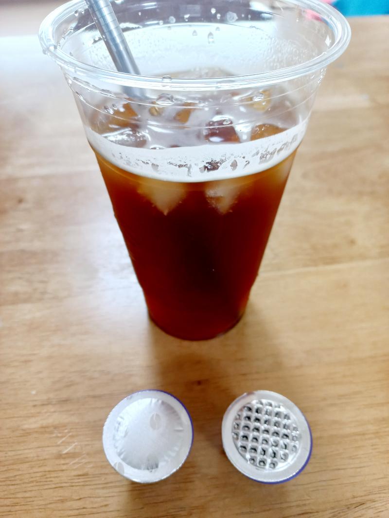 노브랜드 룽고로 만든 연한 아이스 아메리카노