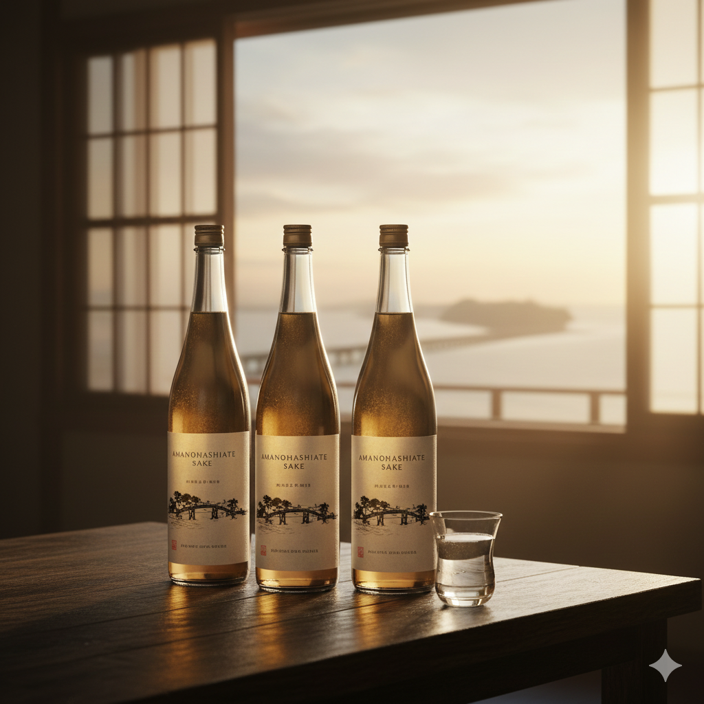 아마노하시다테 전경을 한잔에 담을수있는 사케