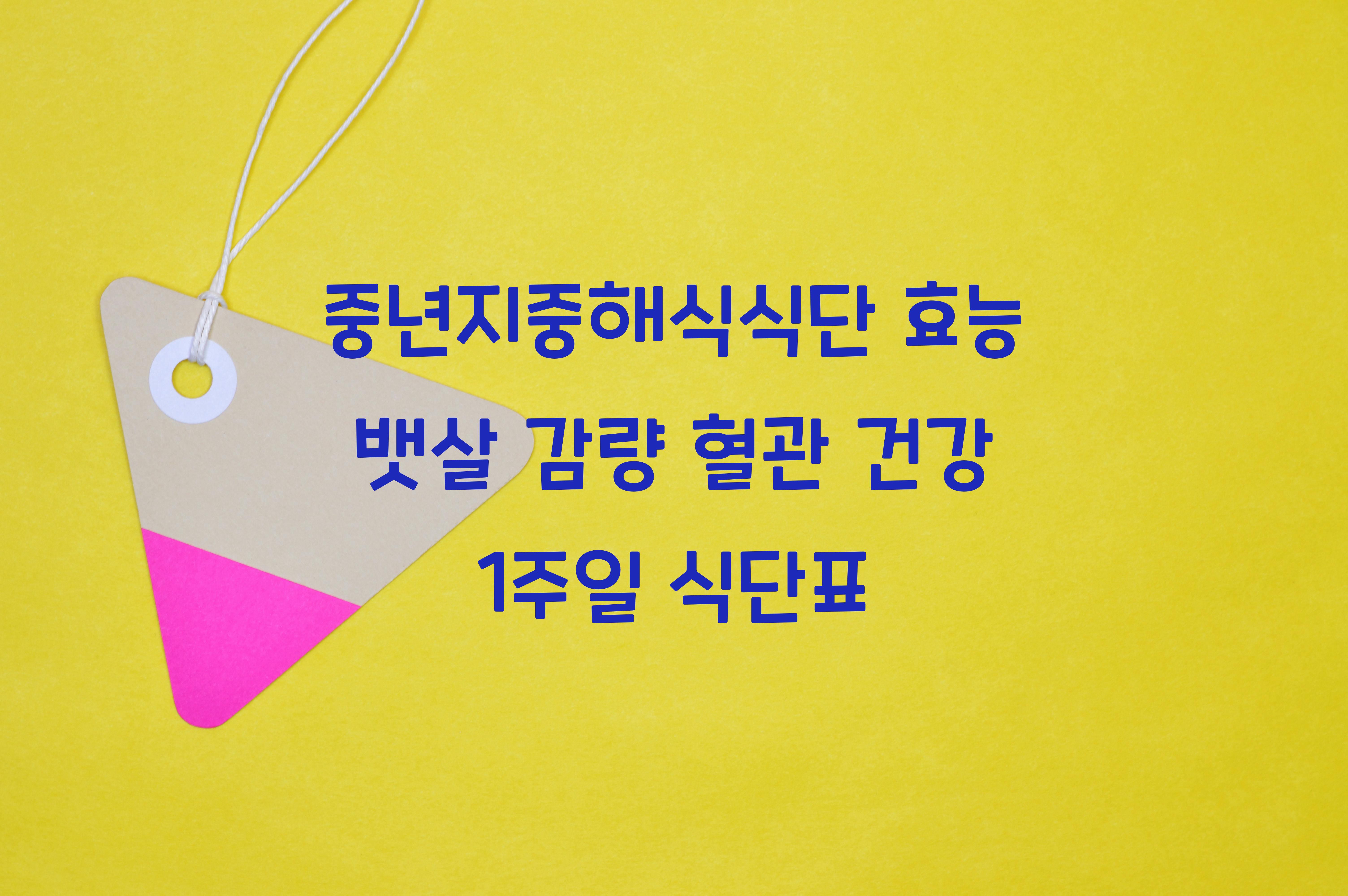 중년지중해식식단